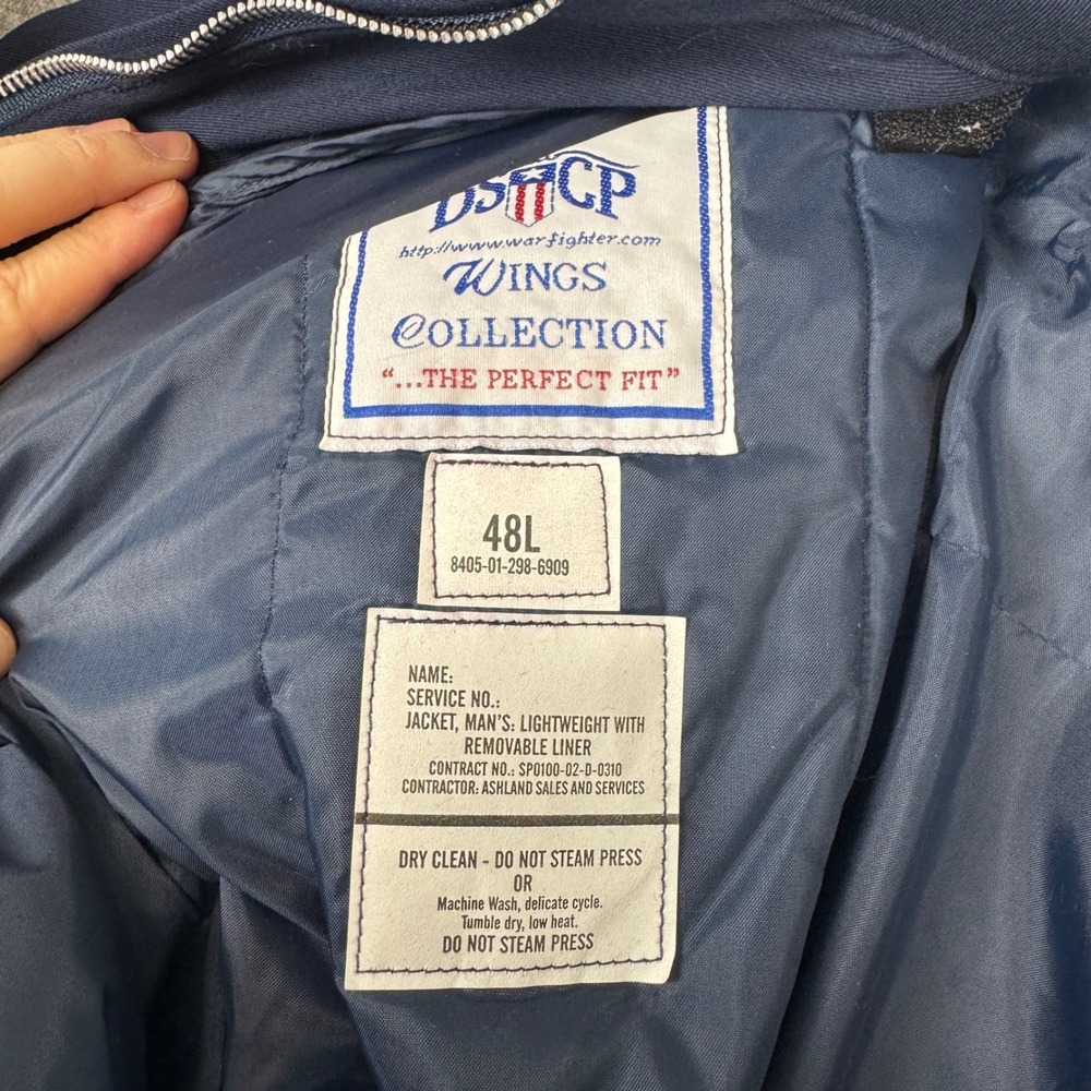 DSCP Wings Collection Mens 48L Lightweight Jacket Removable Liner Navy Blue - Picture 6 of 9